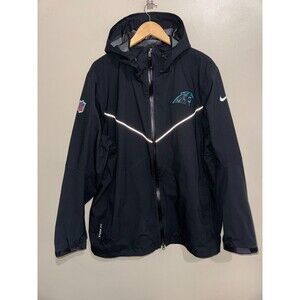 Nike NFL Carolina Panthers Team Issue PE Storm FIT Rain Sideline Jacket Mens 2XL